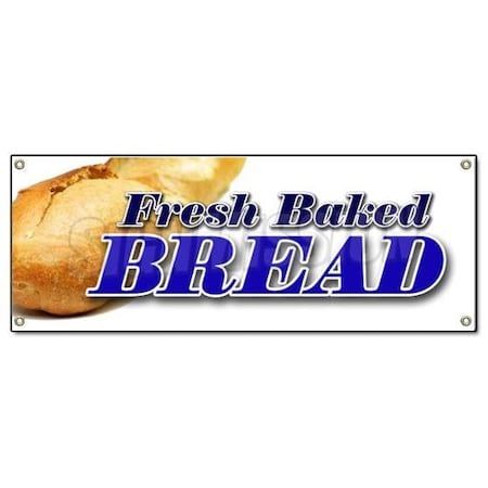 FRESH BAKED BREAD BANNER SIGN Bakery Cookies Cakes Fresh Hot Made Daily